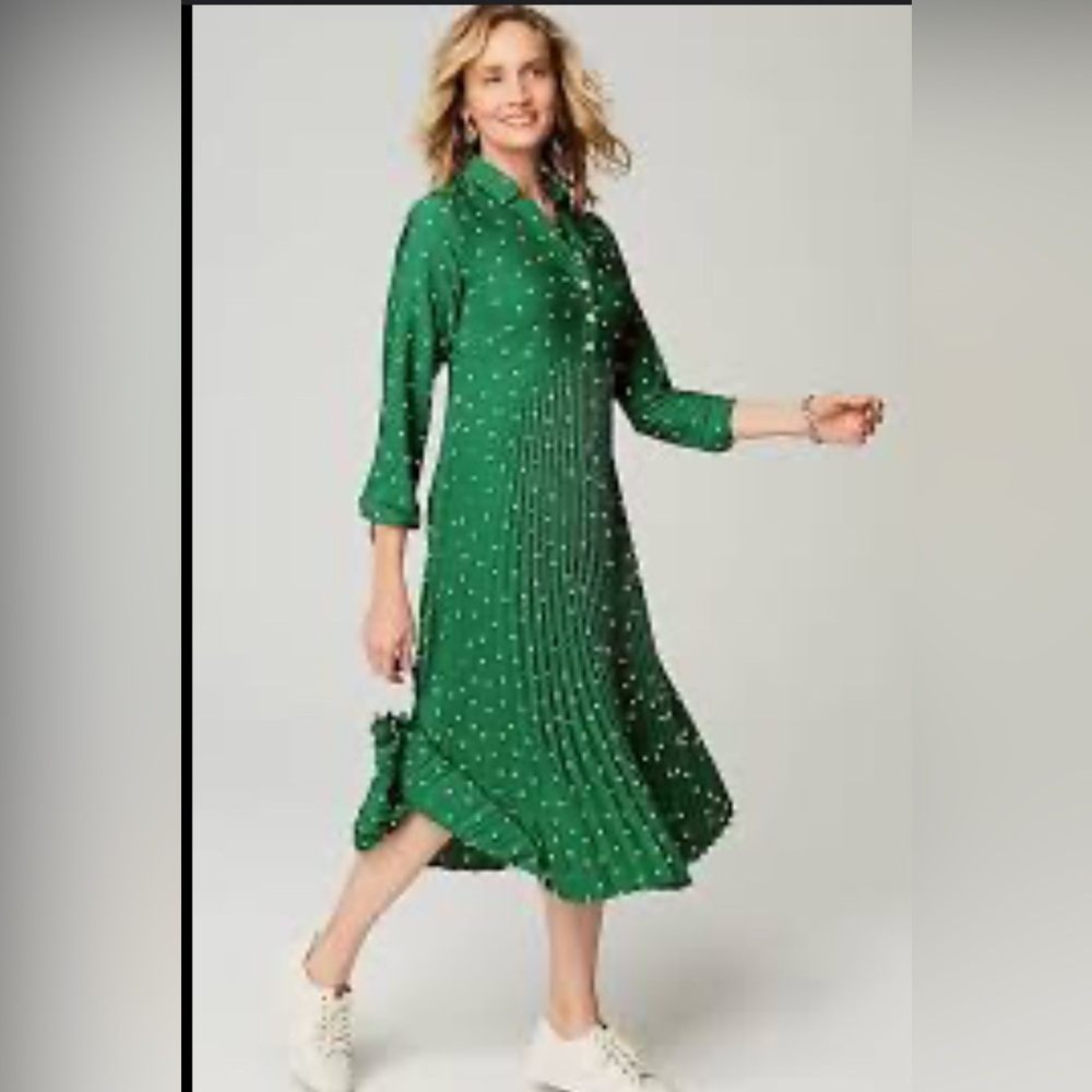 J. Jill Emerald Green Long Sleeve Dress